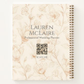 Neutral Wildflower Monogram Business Branding Notizblock (Rückseite)