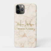 Neutral Wildflower Monogram Business Chic iPhone  Case-Mate iPhone Hülle (Rückseite)