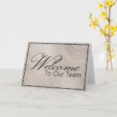 Neutral Willkommen im Team Neuer Mitarbeiter Karte (Gelbe Blume)