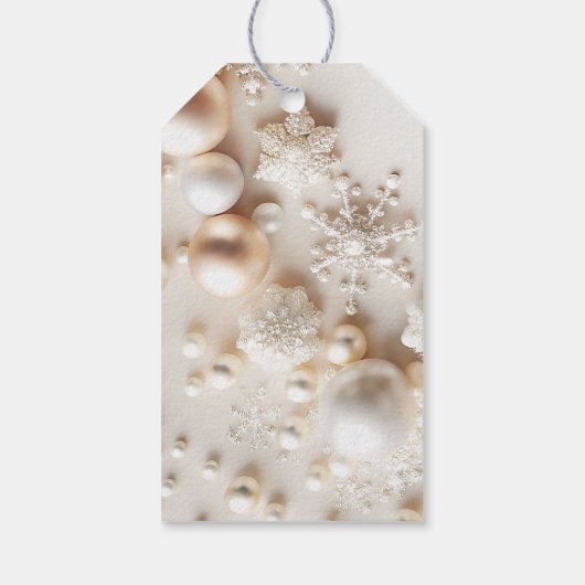 Neutral Winter Baby Dusche Vielen Dank Geschenkanhänger (Rückseite)