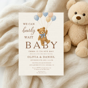 Neutral Wir Können Kaum Warten Teddybär Einladung
