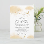 Neutral wir sind auf Cloud Nine Baby Shower Einlad Einladung (Stehend Vorderseite)