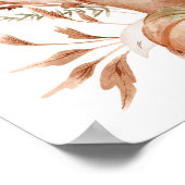 Neutral Woodland Fox Little Pumpkin Welcome Poster (Ecke)