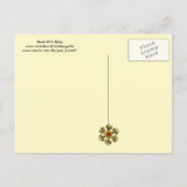 NEUTRAL YELLOW STORK BABY SHOWER GEMSTONE MONOGRAM EINLADUNGSPOSTKARTE (Rückseite)