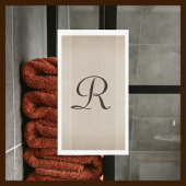 Neutralbraun und Tan texturiert Mit Monogramm Serviette