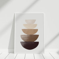 Neutrale Abstrakt gestapelte Bowls Minimalistische