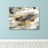 Neutrale Abstrakt-Grau-Druck | Silvia Vassileva Leinwanddruck (Insitu (Holzboden))