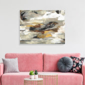 Neutrale Abstrakt-Grau-Druck | Silvia Vassileva Leinwanddruck (Insitu (Wohnzimmer))