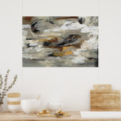 Neutrale Abstrakt-Grau-Druck | Silvia Vassileva Poster (Küche)