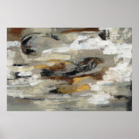 Neutrale Abstrakt-Grau-Druck | Silvia Vassileva