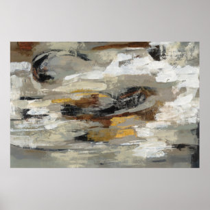 Neutrale Abstrakt-Grau-Druck Silvia Vassileva Poster