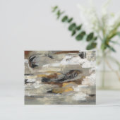 Neutrale Abstrakt-Grau-Druck | Silvia Vassileva Postkarte (Stehend Vorderseite)