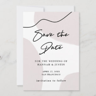 Neutrale abstrakte Aquarellmalerei Save The Date