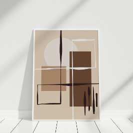Neutrale Abstrakte Formen Kunst Poster