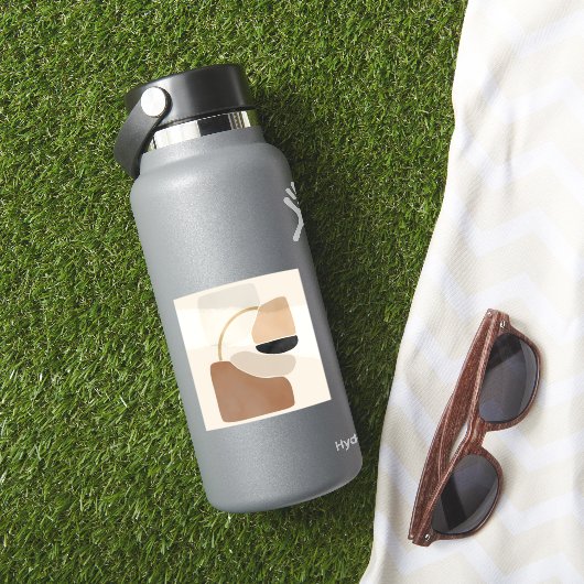Neutrale Abstrakte Formen | Minimale moderne Kunst Aufkleber (HydroFlask Insitu)