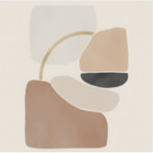 Neutrale Abstrakte Formen | Minimale moderne Kunst Aufkleber (Vorderseite)