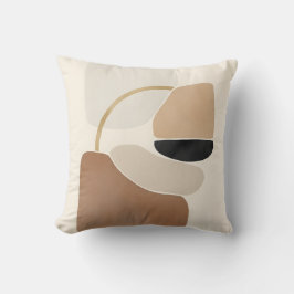 Neutrale Abstrakte Formen | Minimale moderne Kunst Kissen