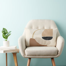 Neutrale Abstrakte Formen | Minimale moderne Kunst Lendenkissen
