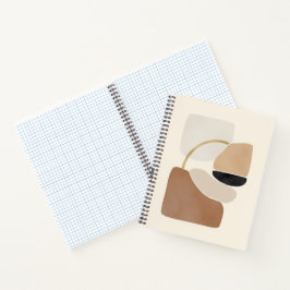 Neutrale Abstrakte Formen | Minimale moderne Kunst Notizblock