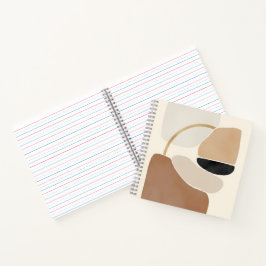 Neutrale Abstrakte Formen | Minimale moderne Kunst Notizblock