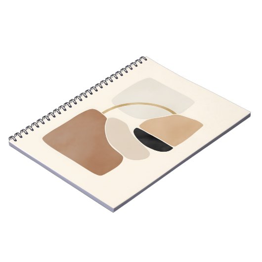 Neutrale Abstrakte Formen | Minimale moderne Kunst Notizblock (Linke Seite)