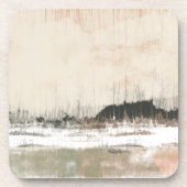 Neutrale abstrakte Landschaft Getränkeuntersetzer (Vorderseite)