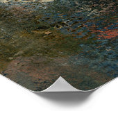 Neutrale Abstrakte Landschaft Impressionistische K Poster (Ecke)