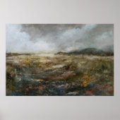 Neutrale Abstrakte Landschaft Impressionistische K Poster (Vorne)