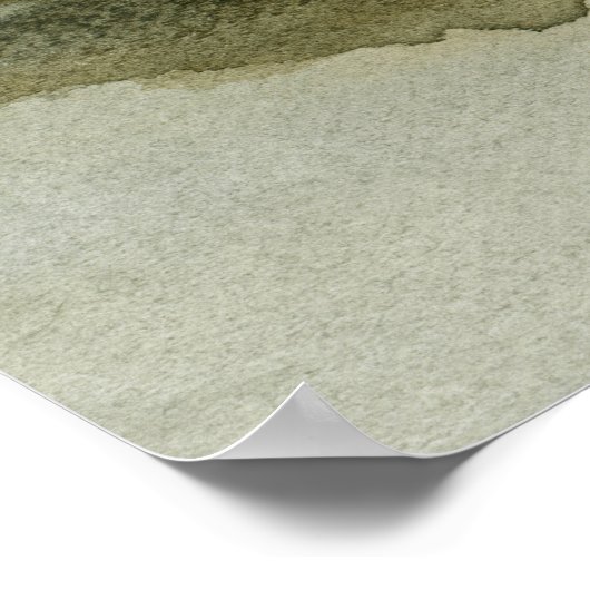Neutrale Abstrakte Landschaft Wasserfarbe Horizont Poster (Ecke)