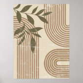 Neutrale Abstrakte Regenbogen und botanische Wall Poster (Vorne)