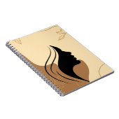 Neutrale Abstrakte Silhouette Digitale Kunst Notizblock (Rechte Seite)