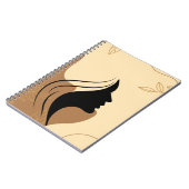 Neutrale Abstrakte Silhouette Digitale Kunst Notizblock (Linke Seite)