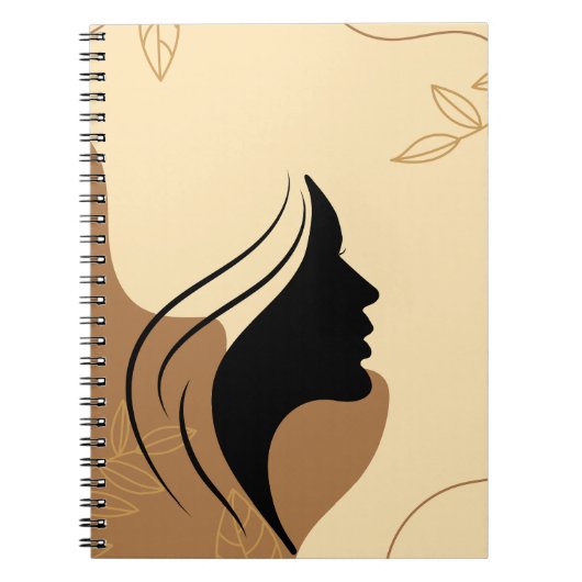 Neutrale Abstrakte Silhouette Digitale Kunst Notizblock (Vorderseite)