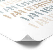 Neutrale Affirmation für das Kinderzimmer von Kind Poster (Ecke)