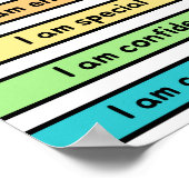 Neutrale Affirmationen für Kinder-Kinderzimmer Poster (Ecke)