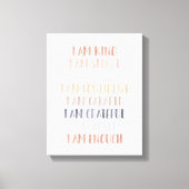 Neutrale Affirmationen für Kinder Leinwanddruck (Vorderseite)