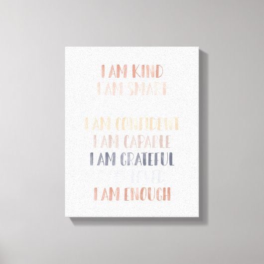 Neutrale Affirmationen für Kinder Leinwanddruck (Vorderseite)