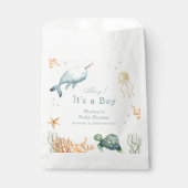 Neutrale Ahoy unter der Whale Babydusche Geschenktütchen (Vorderseite)