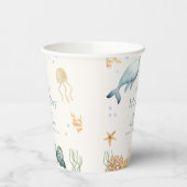 Neutrale Ahoy unter der Whale Babydusche Pappbecher (Links)