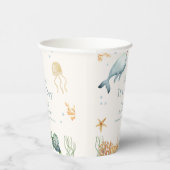 Neutrale Ahoy unter der Whale Babydusche Pappbecher (Rechts)