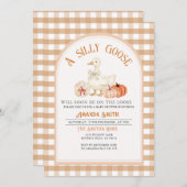 Neutrale Alberne Gänsedusche Einladung (Vorne/Hinten)