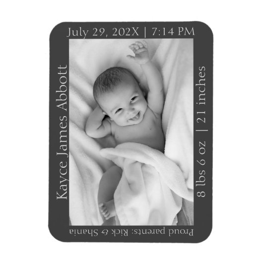 Neutrale Ankündigung der Minimalistischen Graugebu Magnet (Vertikal)