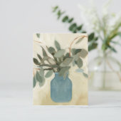 Neutrale Anordnung - gestempelte Blätter Postkarte (Stehend Vorderseite)