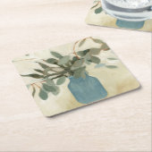 Neutrale Anordnung - gestempelte Blätter Rechteckiger Pappuntersetzer (angewinkelt)