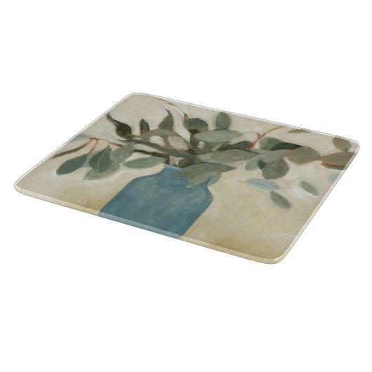 Neutrale Anordnung - gestempelte Blätter Schneidebrett (Ecke)