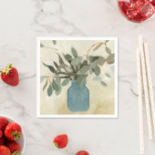 Neutrale Anordnung - gestempelte Blätter Serviette (Beispiel)