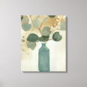 Neutrale Anordnung - Grünflächen in Vase Leinwanddruck (Vorderseite)