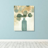 Neutrale Anordnung - Grünflächen in Vase Leinwanddruck (Insitu (Holzboden))