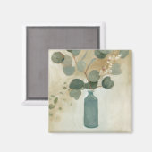 Neutrale Anordnung - Grünflächen in Vase Magnet (Vorderseite/Rückseite)