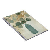 Neutrale Anordnung - Grünflächen in Vase Notizblock (Rechte Seite)